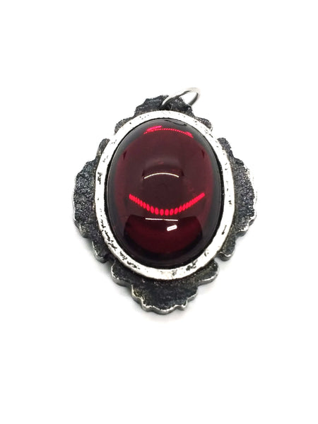 (Wholesale) Goth Necklace - Vampiric Amulet with Setting Options