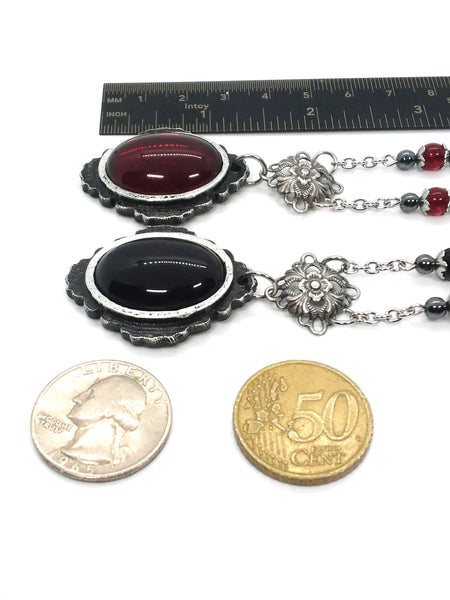 (Wholesale) Goth Necklace - Vampiric Amulet with Setting Options