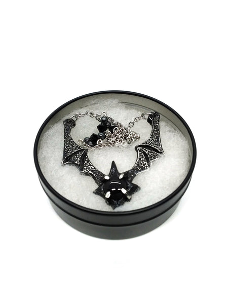 (Wholesale) Goth Necklace - Bat Wing Necklace