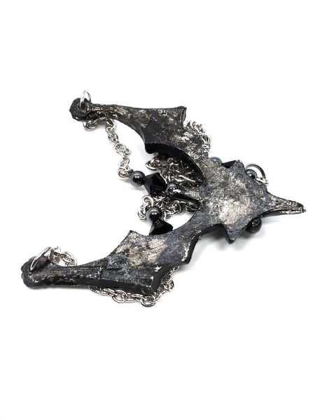 (Wholesale) Goth Necklace - Bat Wing Necklace