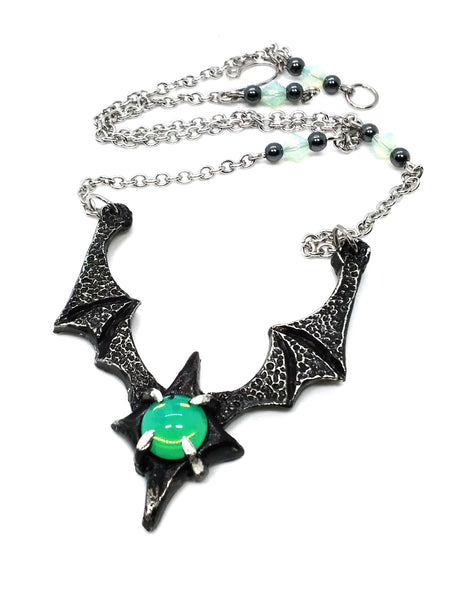 (Wholesale) Goth Necklace - Bat Wing Necklace