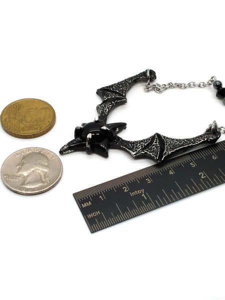 (Wholesale) Goth Necklace - Bat Wing Necklace