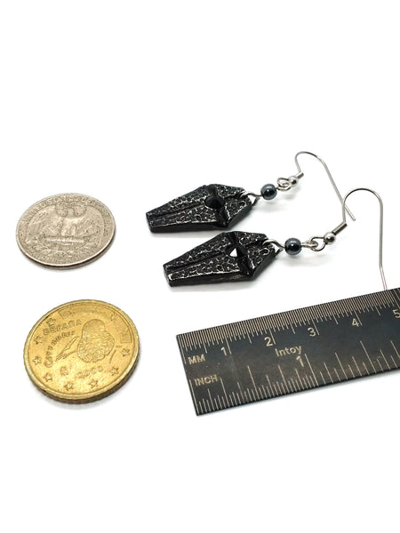 (Wholesale) Goth Earrings - Coffin Earrings