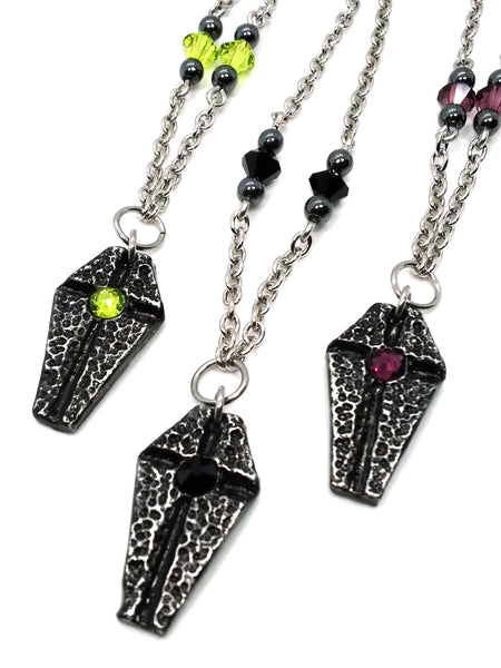 Goth Necklace - Small Coffin Necklace