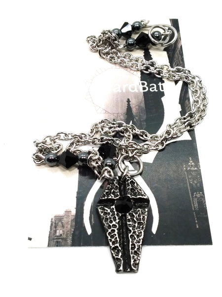 Goth Necklace - Small Coffin Necklace