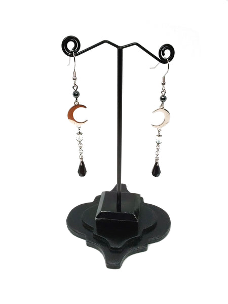 (Wholesale) Goth Earrings - Crescent Moon