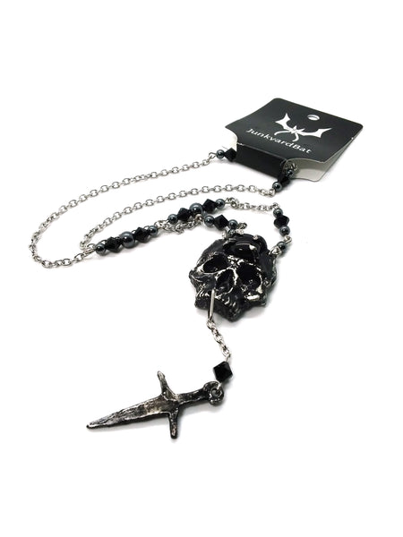 (Wholesale) Goth Necklace - Skull and Dagger