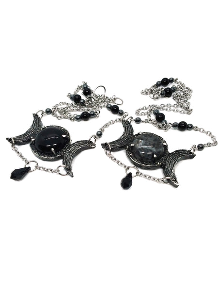 Triple Moon Goddess Necklace