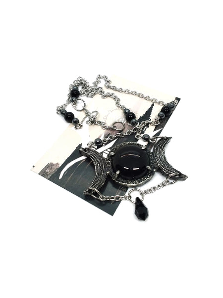 Triple Moon Goddess Necklace