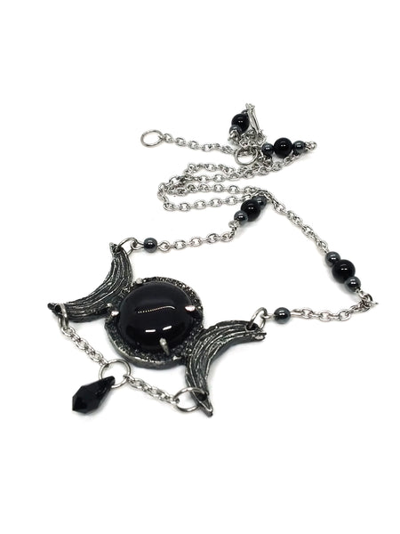 Triple Moon Goddess Necklace
