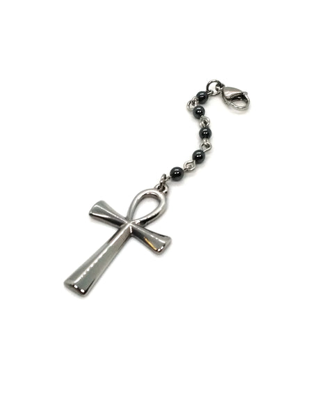 Steel Ankh Keychain