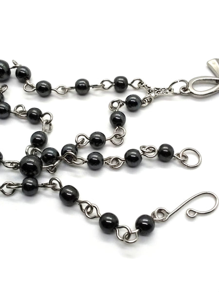 (Wholesale) Goth Necklace - Steel Ankh