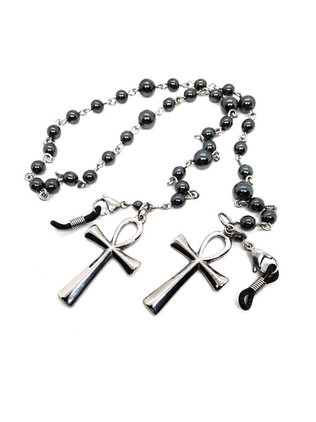Steel Ankh Eyeglass Chain