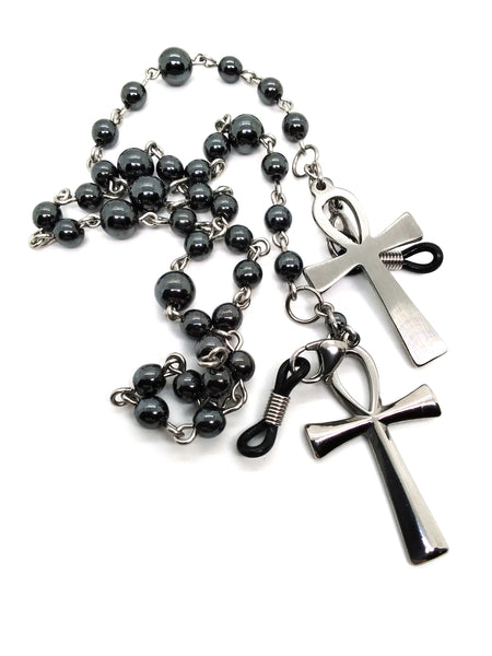 Steel Ankh Eyeglass Chain
