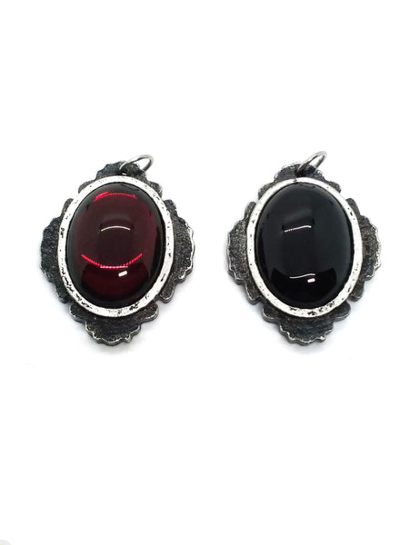 (Wholesale) Goth Necklace - Vampiric Amulet with Setting Options