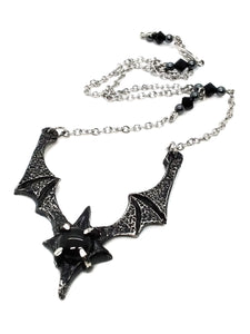 (Wholesale) Goth Necklace - Bat Wing Necklace