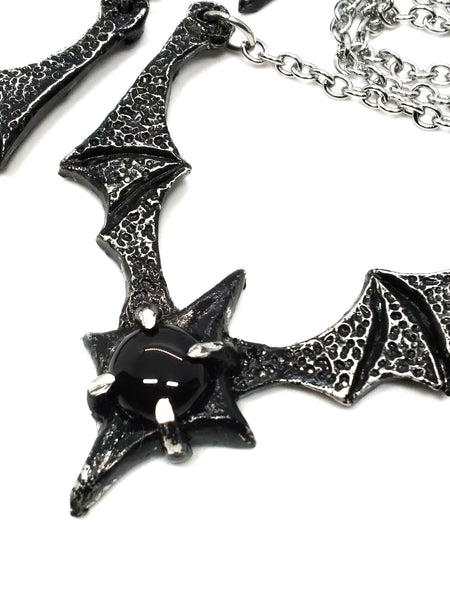 Goth Necklace - Bat Wing Necklace