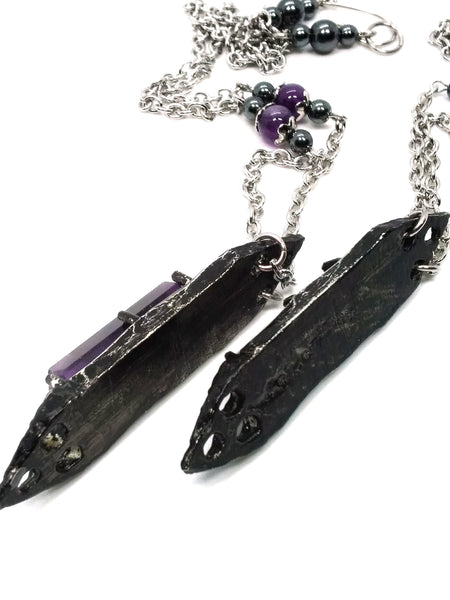 (Wholesale) Goth Necklace - Cathedral Window Ruin Necklace