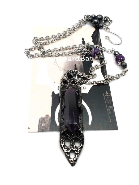 (Wholesale) Goth Necklace - Cathedral Window Ruin Necklace