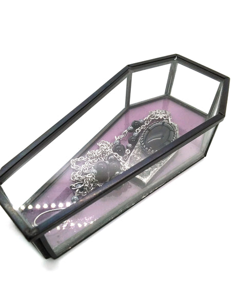 (Wholesale) Goth Necklace - Coffin Pendant with Setting Options