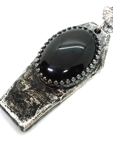 (Wholesale) Goth Necklace - Coffin Pendant with Setting Options