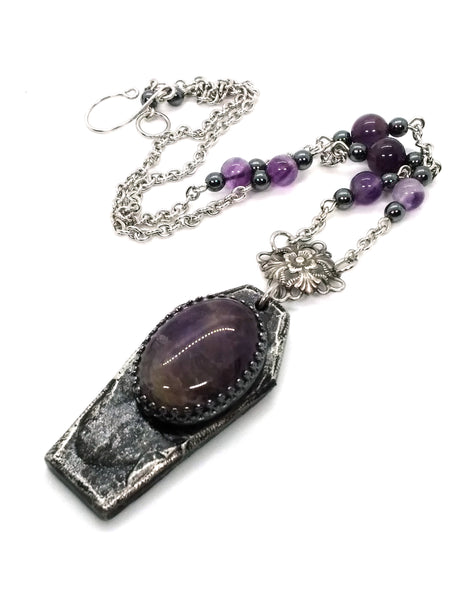Goth Necklace - Coffin Pendant with Setting Options