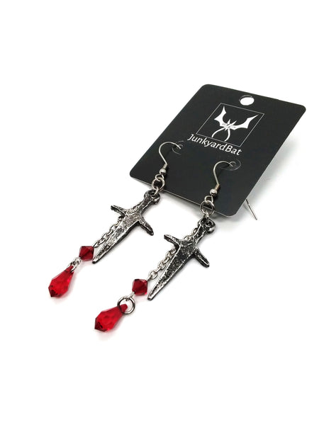 (Wholesale) Goth Earrings - Dagger Earrings