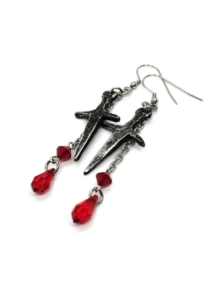 (Wholesale) Goth Earrings - Dagger Earrings