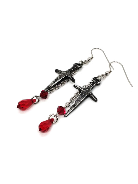 (Wholesale) Goth Earrings - Dagger Earrings