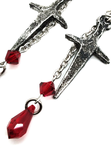 (Wholesale) Goth Earrings - Dagger Earrings