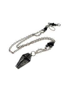 Goth Necklace - Small Coffin Necklace