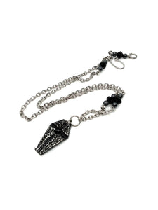 (Wholesale) Goth Necklace - Small Coffin Necklace