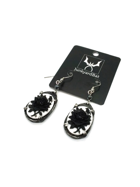 (Wholesale) Rose Cameo Earrings