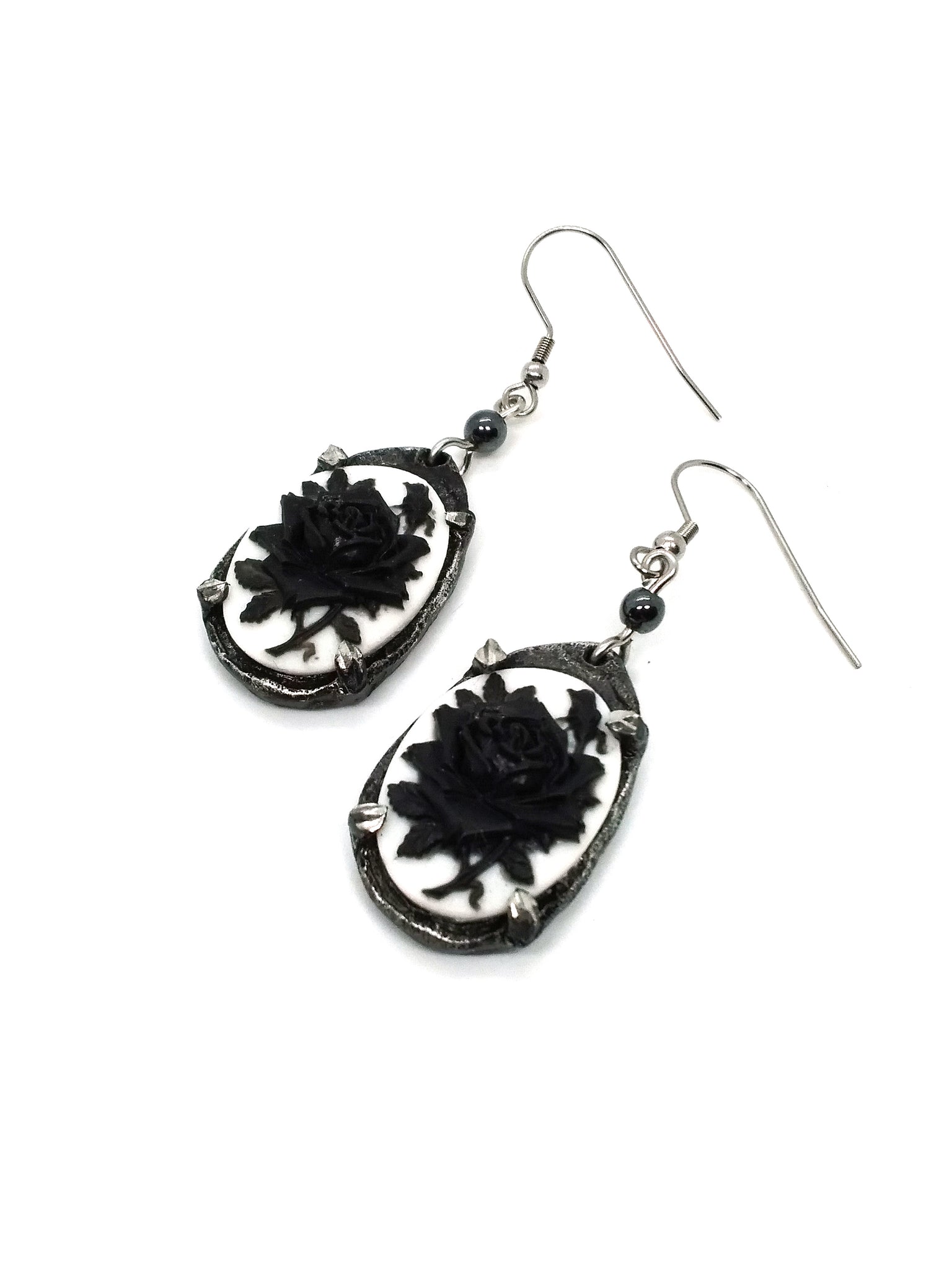 Rose Cameo Earrings