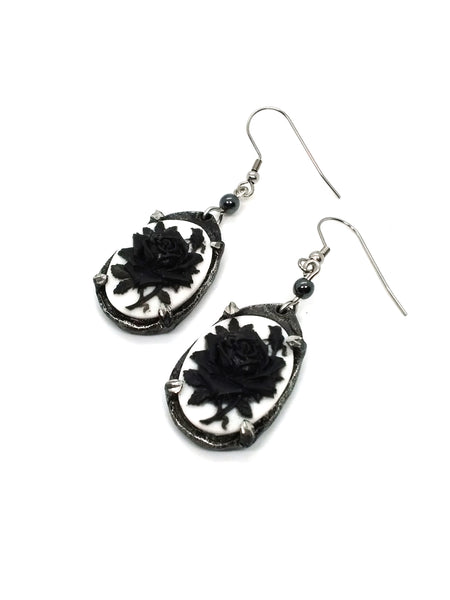 (Wholesale) Rose Cameo Earrings