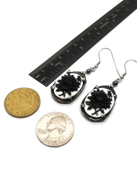 Rose Cameo Earrings