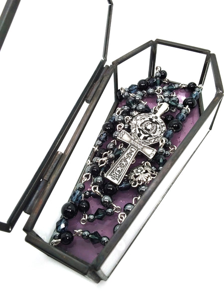(Wholesale) Goth Rosary - Dusk Ankh