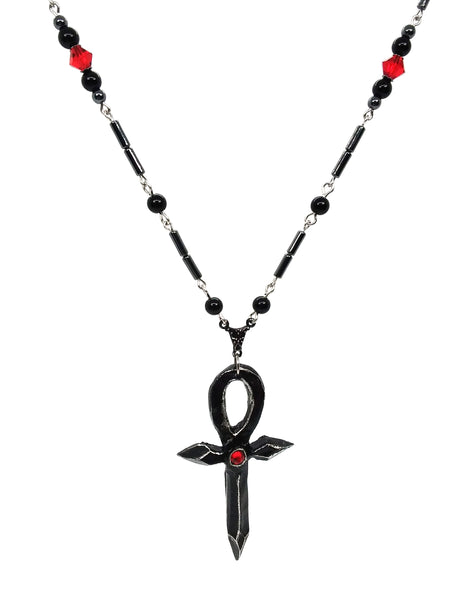 (Wholesale) Goth Necklace - Gothic Ankh