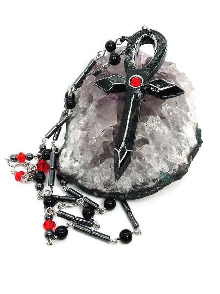 (Wholesale) Goth Necklace - Gothic Ankh