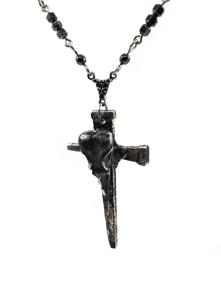 Goth Necklace - Nail Cross