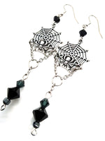 Goth Earrings - Spider Web