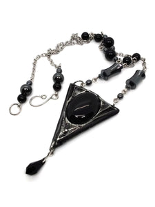 Goth Necklace - Triad - Onyx